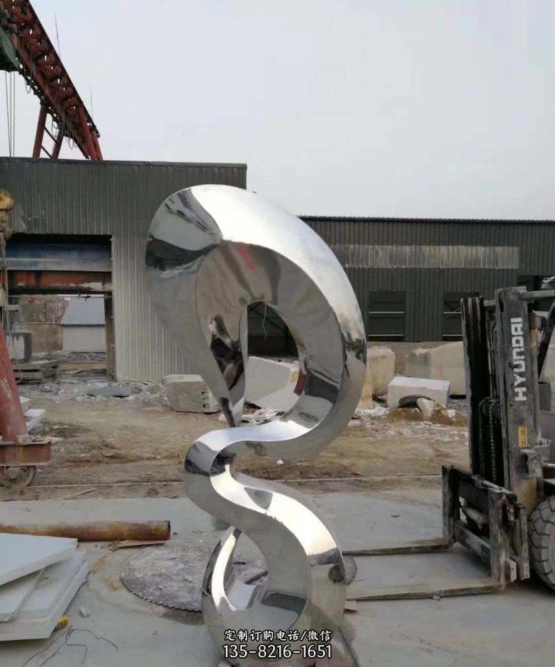 不锈钢校园抽象雕塑1