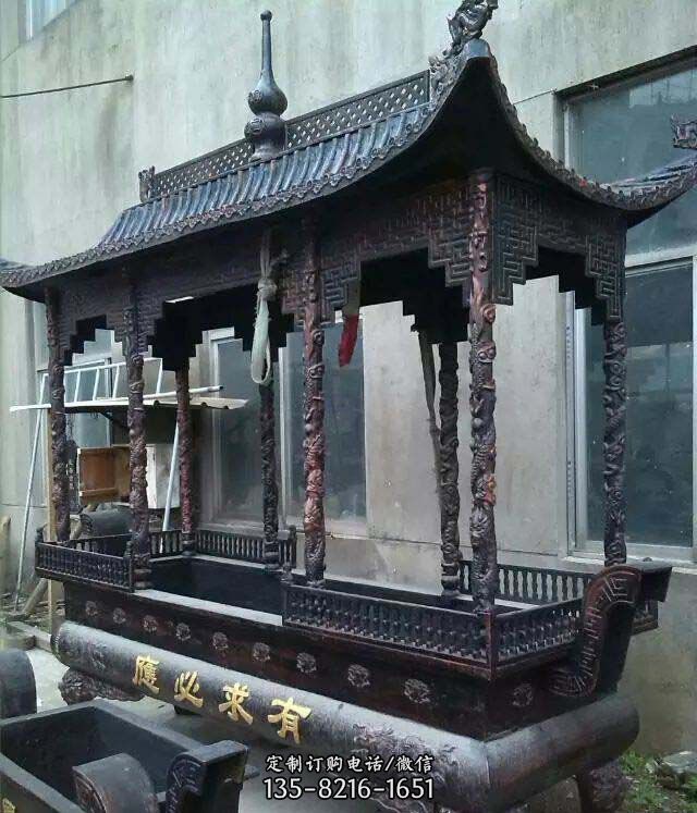 铸铜寺庙香炉铜雕