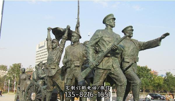 革命战士广场景观铜雕