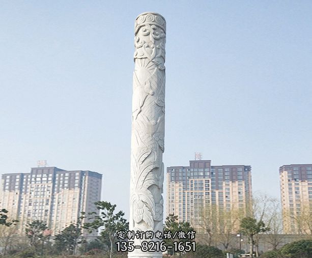 广场景观大理石文化柱石雕