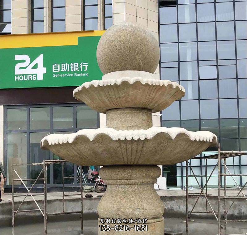 大理石风水球喷泉雕塑图片
