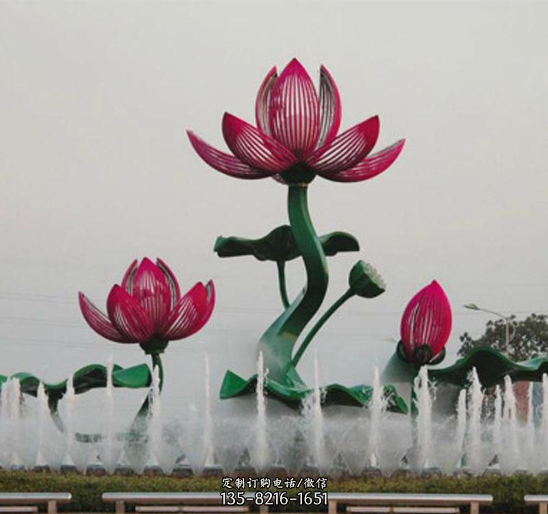 不锈钢植物莲花雕塑