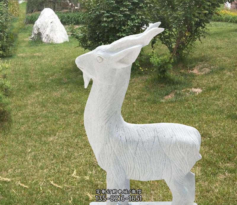 石雕动物羊雕塑图片
