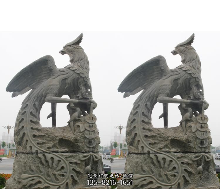 凤凰石雕-青瓦台广场凤凰广场雕塑群