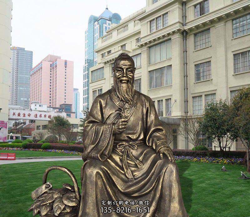 华佗古代名人铜雕