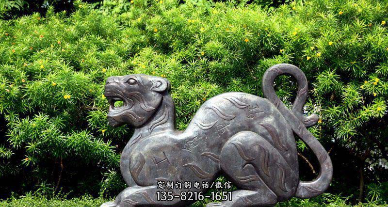 公园抽象老虎动物铜雕
