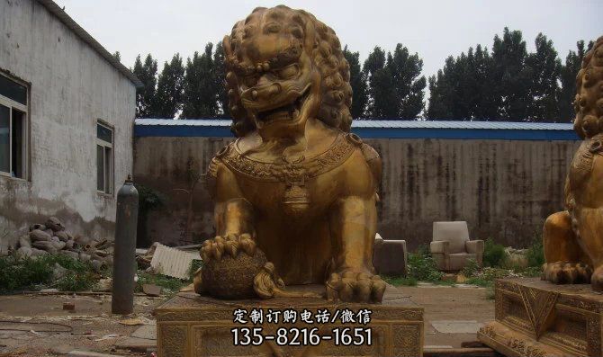 谢岗镇北京动物园狮子塑像