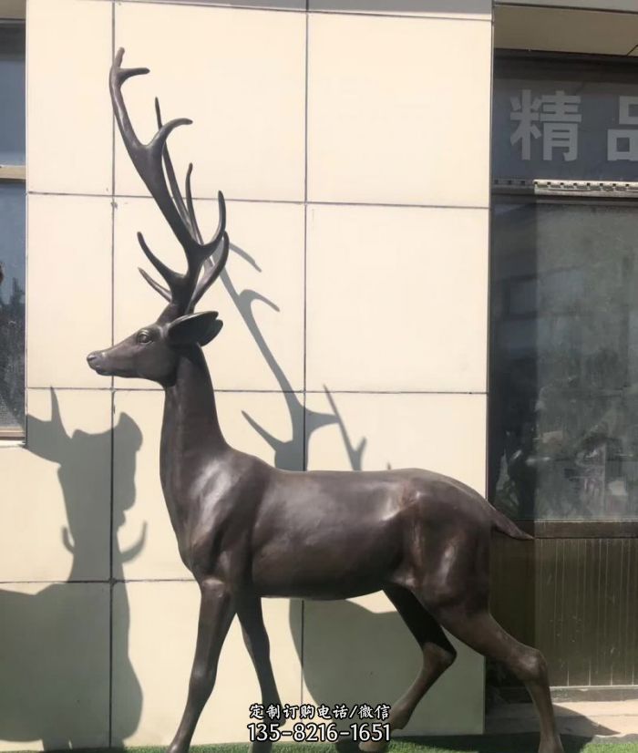 园林鹿铜雕-学校园林景观雕塑