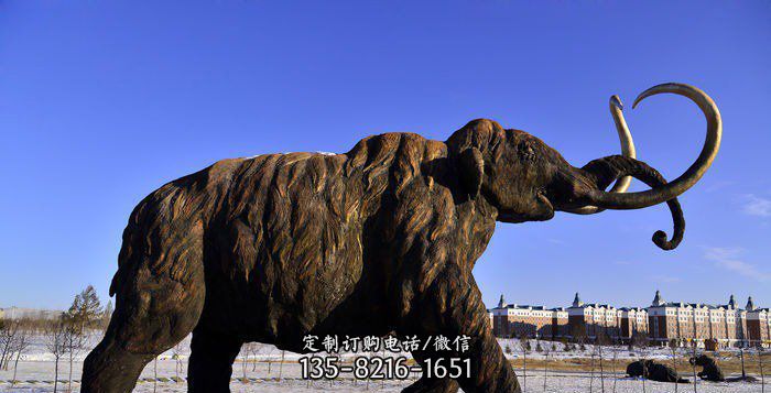 公园抽象大象动物铜雕