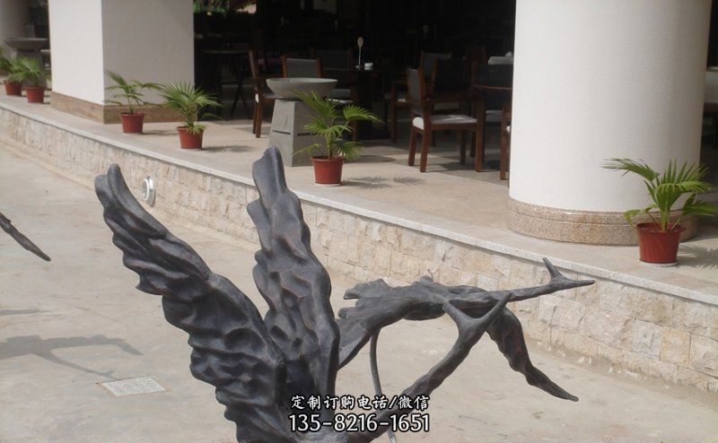 公园抽象大雁动物铜雕