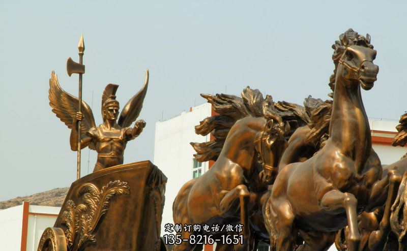 阿波罗战车广场景观铜雕