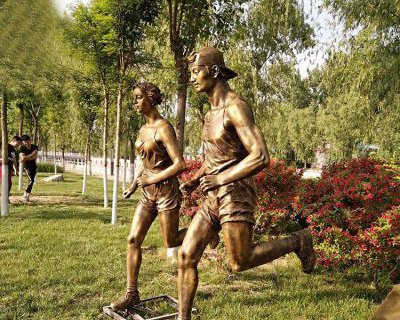 广场铜雕跑步人物运动雕塑