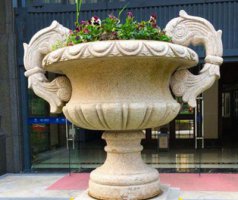 商场景观欧式花盆石雕