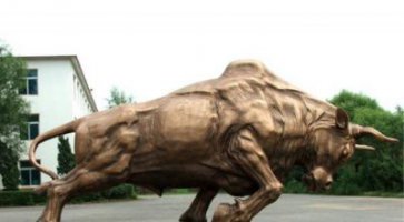 开荒牛铜雕公园景观雕塑