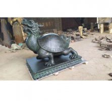 门口青铜龙龟雕塑