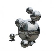 不锈钢镜面圆球雕塑2