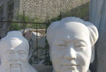 汉白玉石雕——令人敬仰的伟人背影，传承毛主席的精神