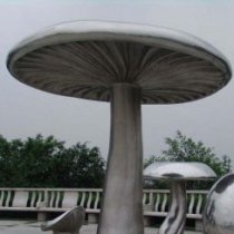 公园不锈钢仿真蘑菇凉亭雕塑