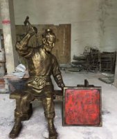 鲁班名人铜雕-工圣鲁班雕塑