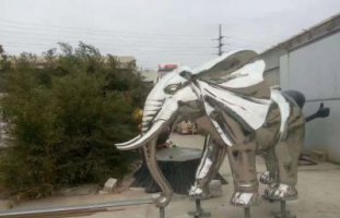不锈钢售楼部装饰动物大象雕塑