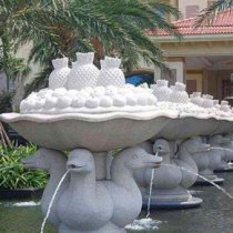 公园景观天鹅喷泉石雕