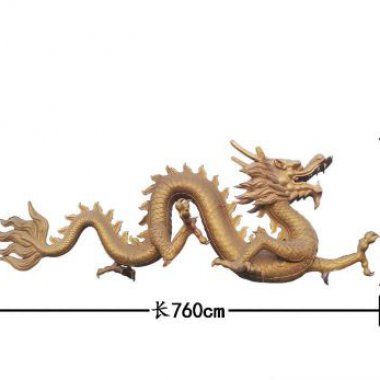 玻璃钢仿铜广场中国龙雕塑