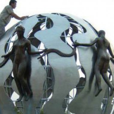 不锈钢欧式景观球雕塑