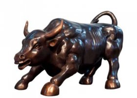 华尔街铜雕牛-铜雕华尔街牛
