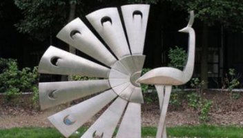 不锈钢孔雀公园雕塑