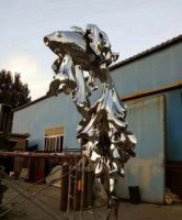 不锈钢创意造型鱼雕塑
