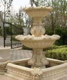 别墅庭院喷泉石雕