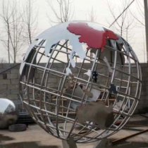 不锈钢铁艺景观镂空球雕塑
