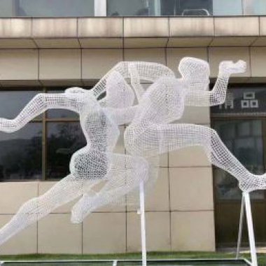 不锈钢镂空运动人物雕塑1