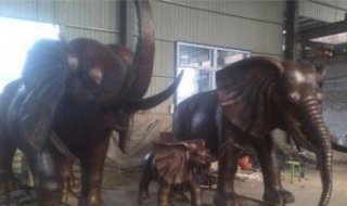 铸铜大象公园动物铜雕
