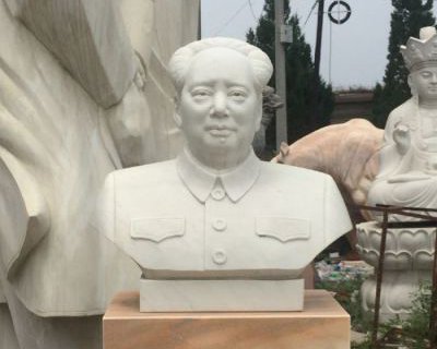 汉白玉毛主席胸像校园伟人石雕