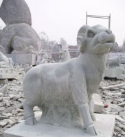 大理石羊雕塑-城市雕塑铜雕