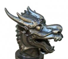 喷水摆件生肖龙兽头动物铜雕