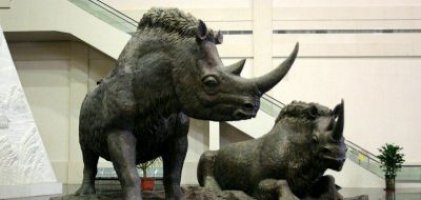 犀牛铸铜动物铜雕
