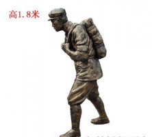 公园解放军人物铜雕