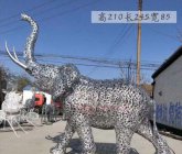 不锈钢镂空大象造型雕塑