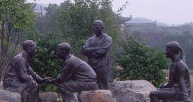 毛主席商谈国事人物园林景观铜雕