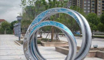 环形不锈钢圆环雕塑