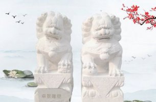 汉白玉北京狮-武松打虎雕塑