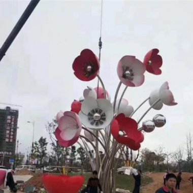 不锈钢公园花朵雕塑