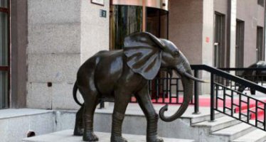 门口大象铜雕-石雕大象观音佛像