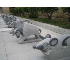 公园动物雕塑十二生肖石雕