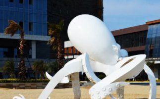 不锈钢章鱼广场景观雕塑