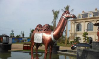 铜雕抽象骆驼-骆驼头像雕塑
