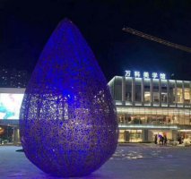 不锈钢广场水滴雕塑