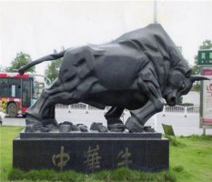 铜雕公园中华牛雕塑摆件